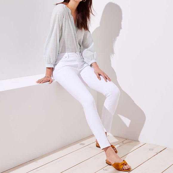 LOFT Denim - LOFT modern skinny crop white jeans!